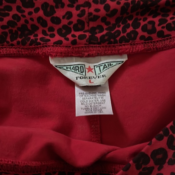 Hard tail red leopard skirt. 23 inches from waist till bottom. - Picture 2 of 3